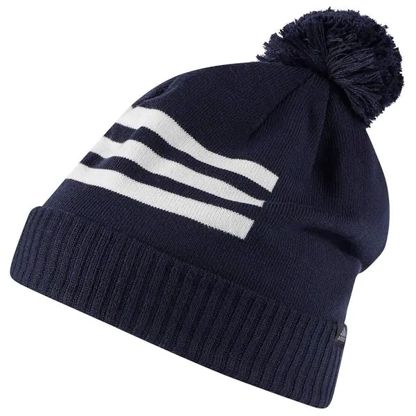 Adidas Golf Adidas 3 Stripe Golf Beanie - Navy 1 Adidas Golf Adidas 3 Stripe Golf Beanie - Navy