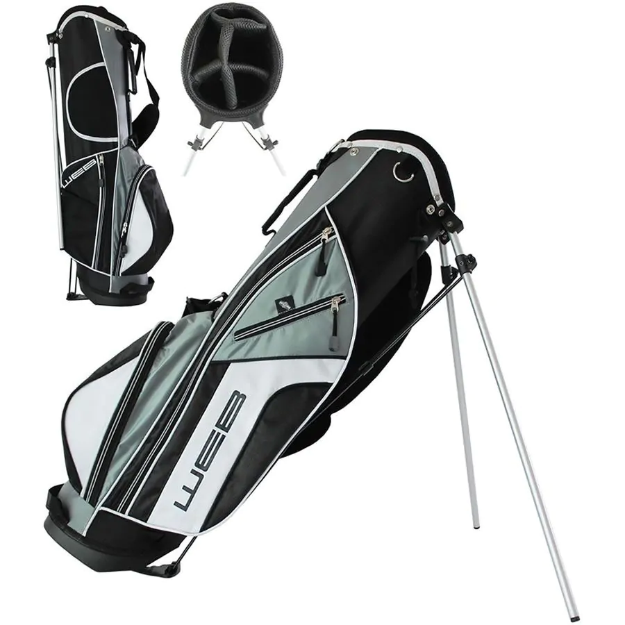 Go Golf Go Junior Stand Bag 66cm - Black/Grey 1 Go Golf Go Junior Stand Bag 66cm - Black/Grey