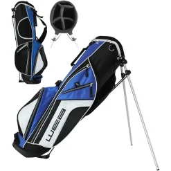 Go Golf Go Junior Stand Bag 76cm - Black/Royal