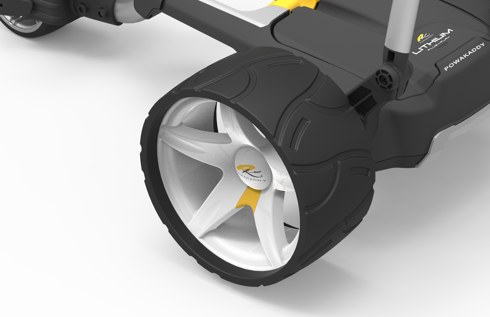 Powakaddy Wide Wheels (Pair) PK3481WASSY 1 Powakaddy Wide Wheels (Pair) PK3481WASSY