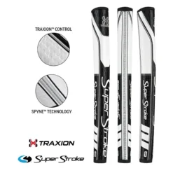 Superstroke Traxion PT 1.0 Putter Grip - Black/White
