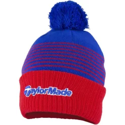 TaylorMade Golf Taylormade Mens Bobble Beanie - Red/Royal