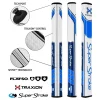 SuperStroke Super Stroke Traxion Flatso 1.0 Putter Grip - White/Light Blue/Dark Blue